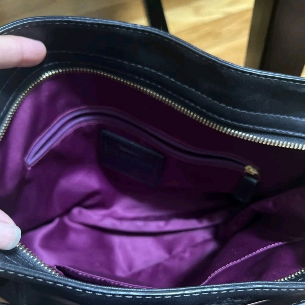 Coach black leather shoulder bag - Picture 7 of 8